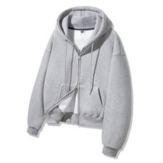 [기모] 앨빈클로 베이직 크롭 투웨이 후드집업 AZH310 (2 COLOR)