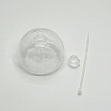 왁뿌볼 슬랑이 말랑이 고무공 리필 DIY키트 만들기 6cm (마개 케이블타이 포함), 1개, 투명