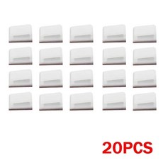 라이트 스트립 장착 클립 접착 패스너 홀더 케이블 클램프 관리, 색상: 6. 20pcs White