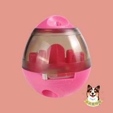 不倒翁漏食球 狗狗益智漏食玩具 幼犬寵物互動玩具, 粉色, 1個