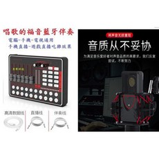 特賣爆款組合：電腦手機主播專用聲卡搭配大震模電容麥克風，支援多平台直播，內建多種遊戲音效及20種場景特效, 1個