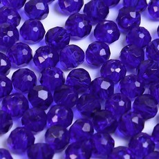 크리스탈 유리 론델컷 론델비즈 3mm 투명, 1세트, F0314. 네이비