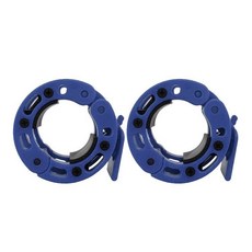 台灣出貨 槓鈴卡扣 啞鈴卡 奧槓快扣 奧林匹克款快速卡扣奧桿卡頭槓鈴卡扣槓鈴桿槓鈴片配套奧桿卡簧卡套50mm, 1個, 藍（4個螺絲）