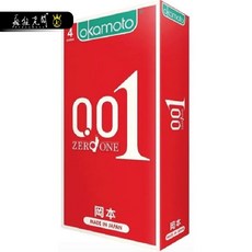 岡本001保險套 - 極薄至尊, 1個, OK22岡本001保險套 ４片/盒