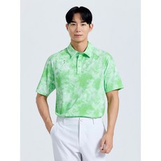 챌린저 남성 코어플렉스 미스티 패턴 카라 반팔 티셔츠 네온그린 CHF2MST6227NG