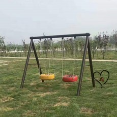 야외 놀이터 키즈카페 펜션 앞마당 스윙 실내 마당 신나는 튼튼한, 더블스윙 타이어모델