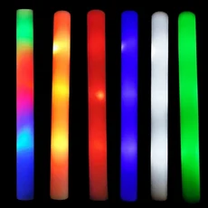 LED 폼 글로우 스틱 응원 튜브 웨딩 배턴 완드 깜박이는 스트로브 스틱 어둠 속에서 빛나는 파티 용품, 01 20pcs, 01 Mixed color