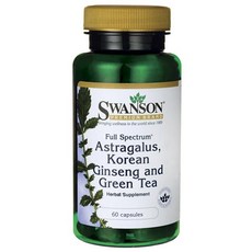 SWANSON 斯旺森 黃芪人蔘綠茶萃取膠囊, 1個, 60 件
