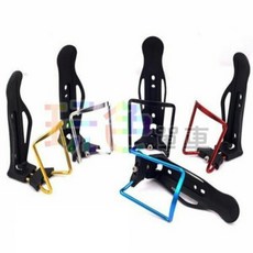 【鋁合金 調節式 水壺架】 伸縮 調整 腳踏車 越野車 登山車 公路車 單速車 折疊車(玩色單車), 1個, 黑色