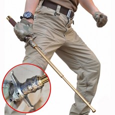 래미고 호신용 삼단봉 휴대용 곤봉 남성 고급형 3단봉 골드봉버건디손잡이, 1개