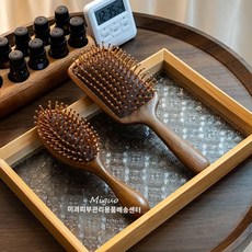 빗 바디 괄사 스틱 종아리 제거 근육 안마기 림프 승모근 헤어, (타원)x(사각)금단목 쿠션 빗, 1개