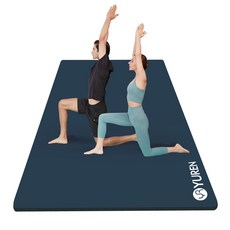 유렌 초대형 홈트매트 20mm 2인용 130x200cm 두꺼운 요가매트 NBR 운동매트, 네이비, 1개