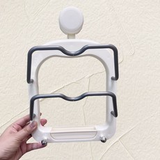 무타공 흡착식 냄비뚜껑 거치대 도마건조 받침대 조리도구 걸이 주방싱크대 정리수납 보관함, 1개, 화이트