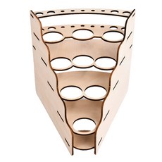 shangren 오일 잉크 브러쉬 병 저장 랙 아티스트 그림, 45 Deg 9 구멍, 나무, 나무, 1개