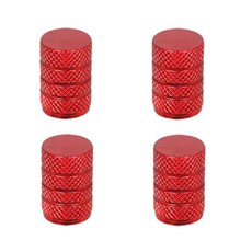 타이어 밸브 캡 차량 휠 스템 알루미늄 커버 세트, Red