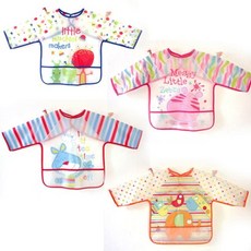 핑크지브라 아동 긴팔 포켓 방수턱받이 4종 510005 신생아턱받이 이유식 비닐턱받이 방수턱받이 dew+87327jx