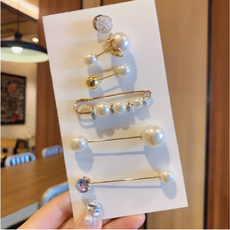 여성 셀프 허리 수선 브로치 핀 사이즈 조절 옷핀 4종, E, 1세트