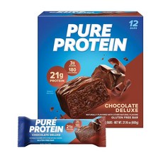 퓨어 프로틴 바 초콜릿 디럭스 입 Pure Protein Bars High Protein Nutritious Snacks to Suppor, 12개