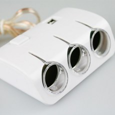 Olesson 短接頭 足120W 一轉三點煙器 2個USB孔, 1個