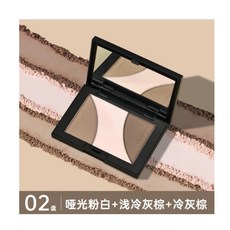 Mooekiss 木柯詩 陰影 高光 啞光 立體盤, 1個, 三色修容盤 #02