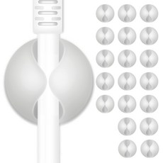 엔더 USB 충전 케이블 선정리 홀더 클립 1구, 20개, 화이트 20개, 화이트
