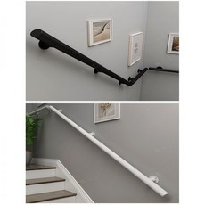 고급 계단난간 손잡이 난간 원형 복층 안전 핸드레일 안전바 경사로 벽 길이 600 벽 높이 7cm 3단, 길이 450 벽 높이 7cm 3단