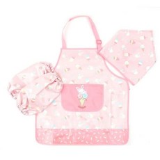 로라앨리 어린이 앞치마 미술 방수 두건 세트, WDHN_ L