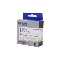 라벨테이프 리락쿠마 SGR12FP PX 핑크바탕검정글 엡손, 엡손 라벨테이프 리락쿠마 SGR12FP-PX 핑크바탕검, 1개