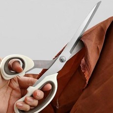 재봉 원단 재단 가위 안정적인 그립감 작업용 수선 공예 재단 작업에 좋은 실용적인 시저스, 1개, BM-354 재봉가위\화이트