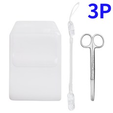 널스포켓 스프링집게줄 시저가위 14cm 3P 모음 간호사 용품, 1개, 널스3P_화이트모음