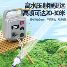 抽水泵 鋰 電小型便攜式 淋菜神器 澆水農用 灌溉家用澆菜機 菜園澆水神器, 鋰電雙核抽水泵加10米管