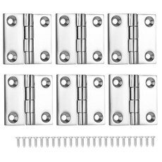 다이얼레스후 헤비 듀티 해양 보트 해치 힌지 316 스테인리스 스틸 2 x 인치 견고한 데크 캐비닛 도어 나사 포함 (4팩), 6