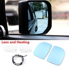 테일 램프 후미등 데루등 도요타 FJ 크루저용 자동차 거울 2006-2021 HD 눈부심 방지 가열 큰 시야 볼록 외부 수정 액세서리, 1)Lens and Heating