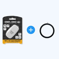 크라이저 메모리 카드리더기 MSR-480+, 4개, 리더기 화이트 메탈링 블랙, MSR-480+ 메탈링