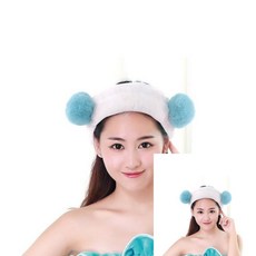 곰돌이 극세사 세안밴드 헤어머리띠 머리고정, 랜덤