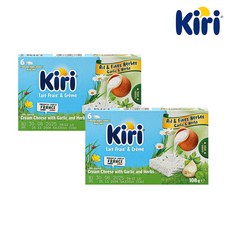 끼리 크림치즈 포션 6P 갈릭앤허브 2개, 108g