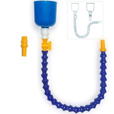 필터와 스위치가 장착된 27인치 굽힘식 변속기 깔때기 다목적 깔때기는 모든 자동차 오일 및 기타 액체에 적합합니다., Blue, 25