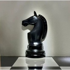 대형 체스말 조각품 흑 공원 블랙 야외 화이트 소품 높이, 1개, 대형 블랙 말 높이 1.1m