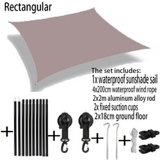 일사차단 천막 차량 측면 블랙 코팅 타프 야외 방수 캠핑 SUV 밴용 쉘터 텐트, 2x3m, 6. Khaki suit