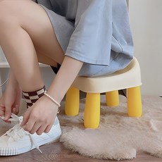 일상플랜 신발장 다용도 미니 의자, 옐로우, 1개