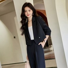 708090 여성 봄가을 자켓 하이웨스트 투피스 세트 정장 오피스룩