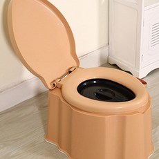 메이크잇 휴대용 좌변기 이동식변기 간이 화장실, 브라운, 1개