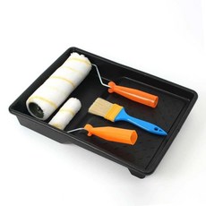 페인팅 도구 3종세트 옐로우 도색롤러 도배롤러 페인팅붓, 1개