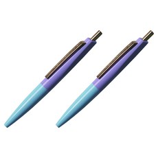안테릭 미니 유성 볼펜 0.5mm BP10, 라벤더 + 아쿠아 블루, 2개