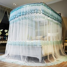 올샵플러스 침대모기장 캐노피 침대 모기장120x200cm 그린