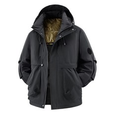 冬季加厚保暖連帽石墨烯棉服外套 防風防水情侶款戶外登山棉襖 男士休閑短款運動棉大衣