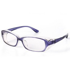 안전 오염 방지 안경 뿔테 눈 보호 안전고글 비말 차단 데일리 보안경, 블루, 1개