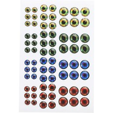 파티킬 낚시 미끼 5D 눈 6mm8mm10mm 방수 인공 물고기 플라이 타이 루어 공예품 DIY용 태클 액세서리 다양한 색상