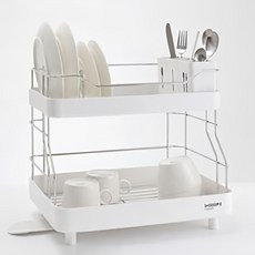 Hanssem Basic Plus 餐具乾燥架 2 步, 白色, 1個
