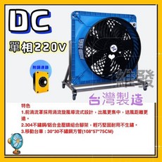 翊豐 40吋 DC變頻調速 移動送風機 單相220V 畜牧業 工廠 紡織業 印刷 倉庫 悶熱場所適用, 1個